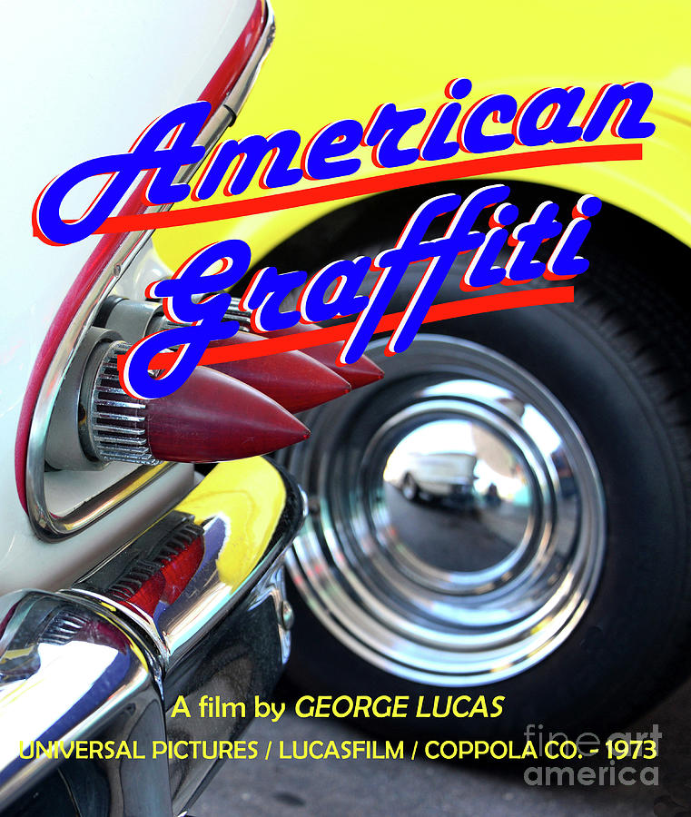 American Graffiti 1973 Retro Movie Poster Mixed Media