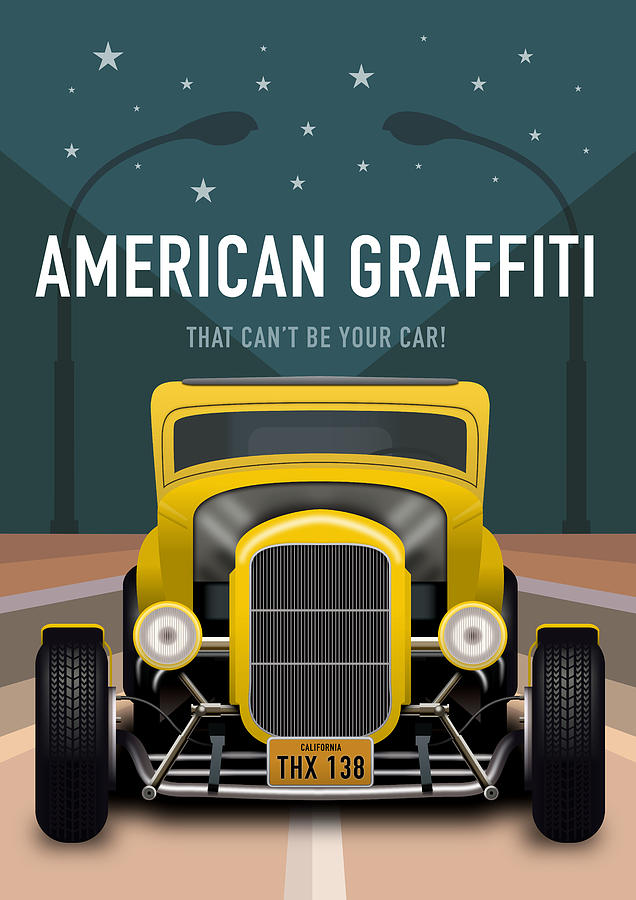 American Graffiti - Alternative Movie Poster Digital Art by Movie Poster Boy