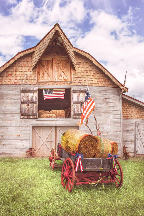 American Hay Barn in the Summer Photograph by Debra and Dave Vanderlaan