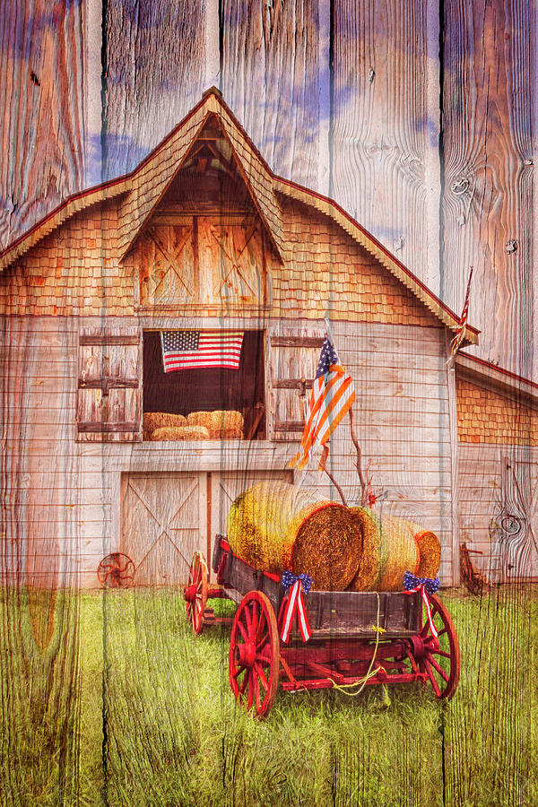 American Hay Barn in Wood Textures Photograph by Debra and Dave Vanderlaan