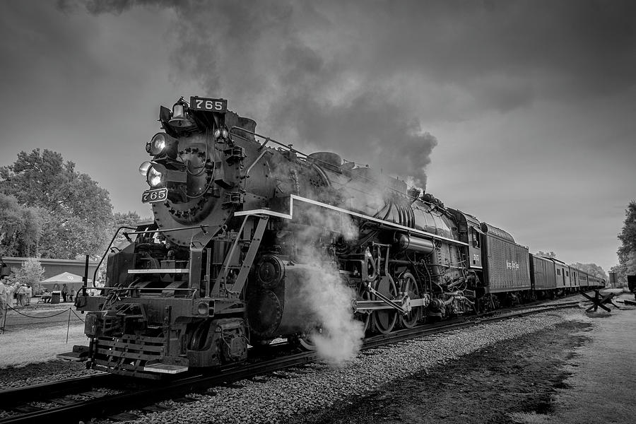 American History Train, being led by Nickel Plate Road in Infrared Photograph by Jim Pearson
