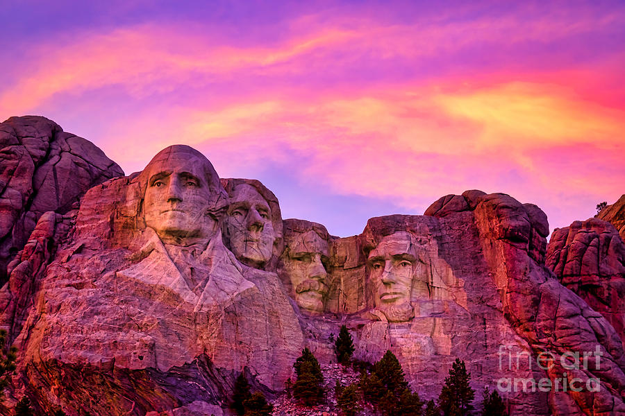 American History...Alive in Stone - Mount Rushmore, South Dakota Photograph by Sam Antonio