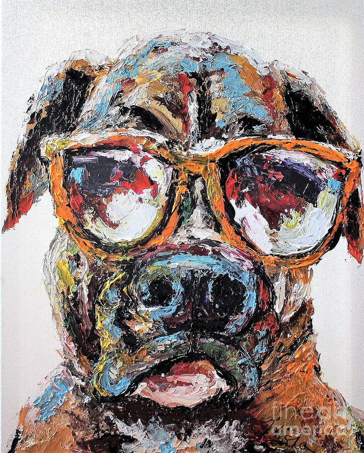 Dog Painting - American Hot Dog by Misha Ambrosia