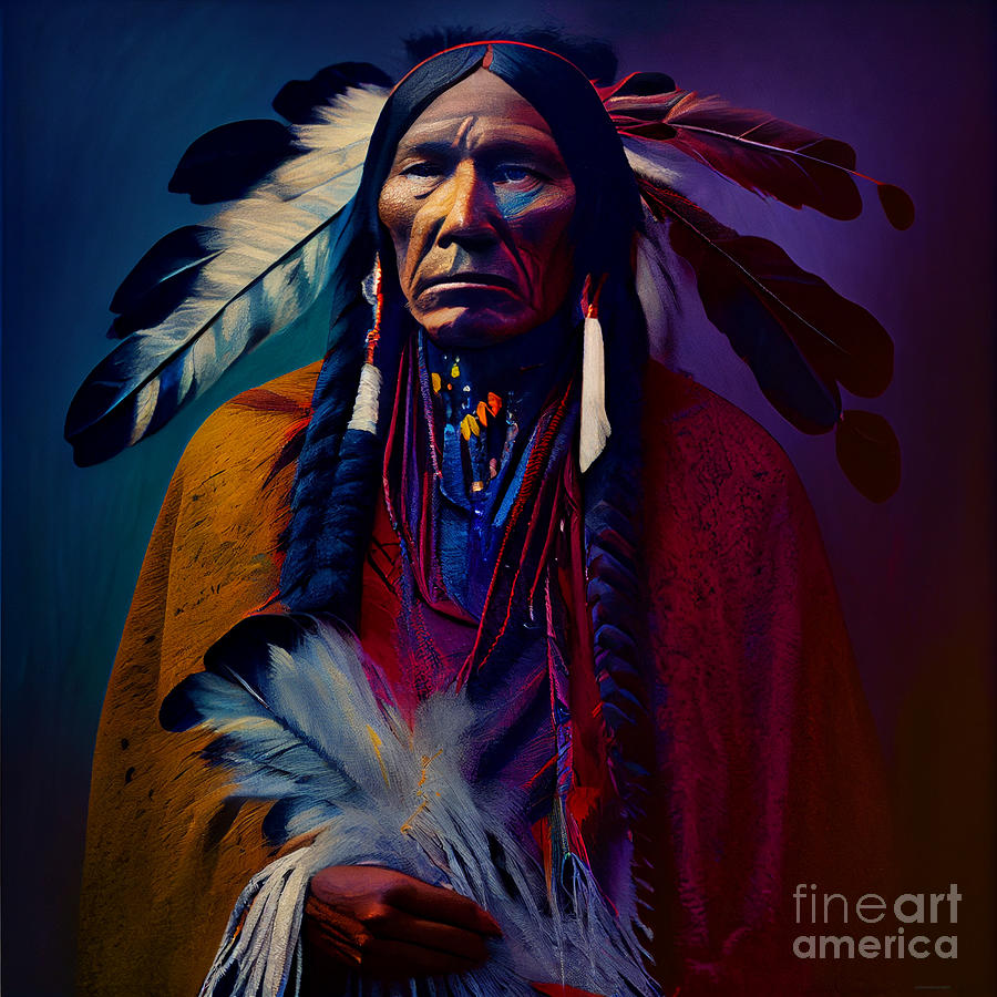 American Indian Chief Quanah Parker the Last by Asar Studios Digital ...