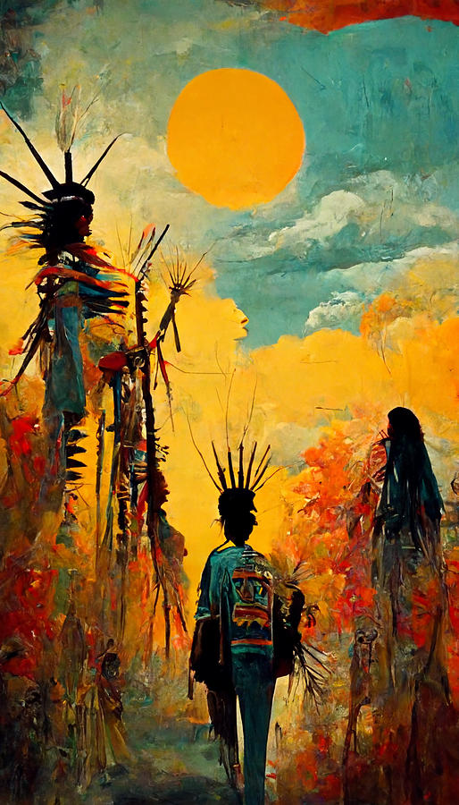 american  indian  summer    oil  painting  Jean  Miche  4662601c  19e6  460a  a88c  0a608b5e95c6 by Painting