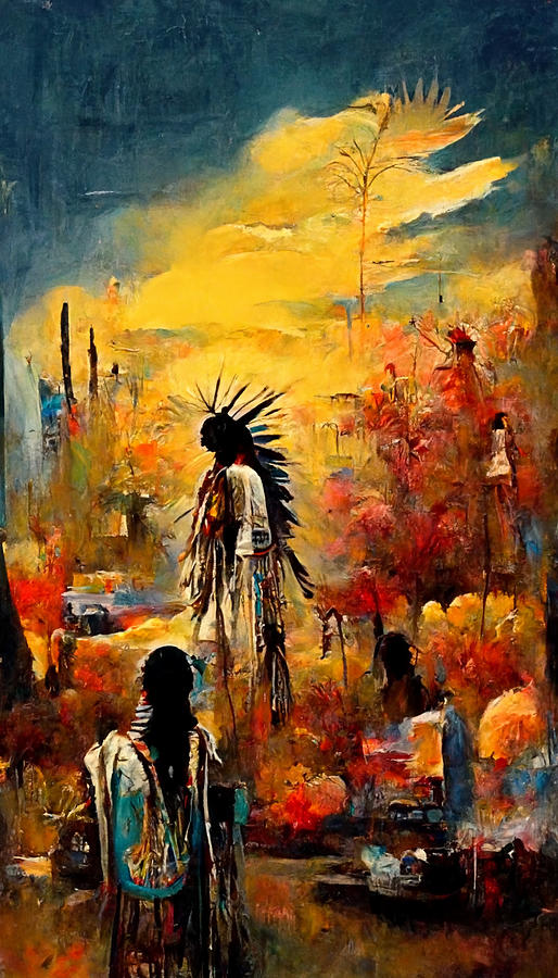 american  indian  summer    oil  painting  Jean  Miche  80c93f63  108b  4106  af4b  56b348dea4f2 by Painting