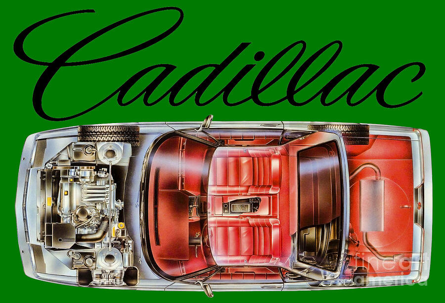 American luxury two door roadster Cadillac Allante 1987. Cutaway ...