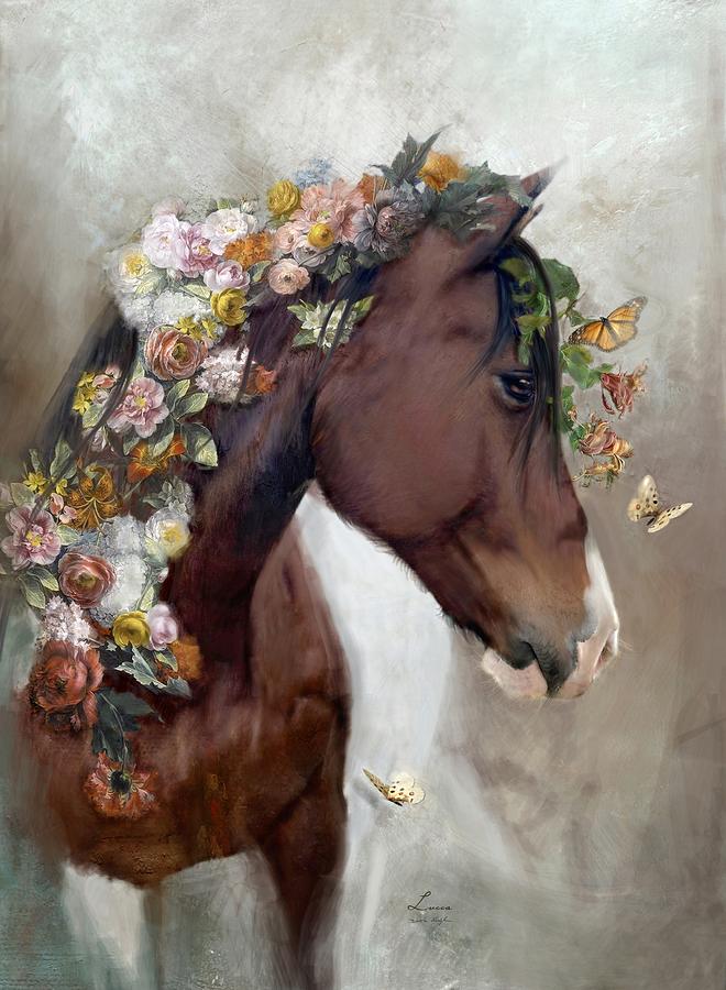 American paint horse  Digital Art by Dorota Kudyba
