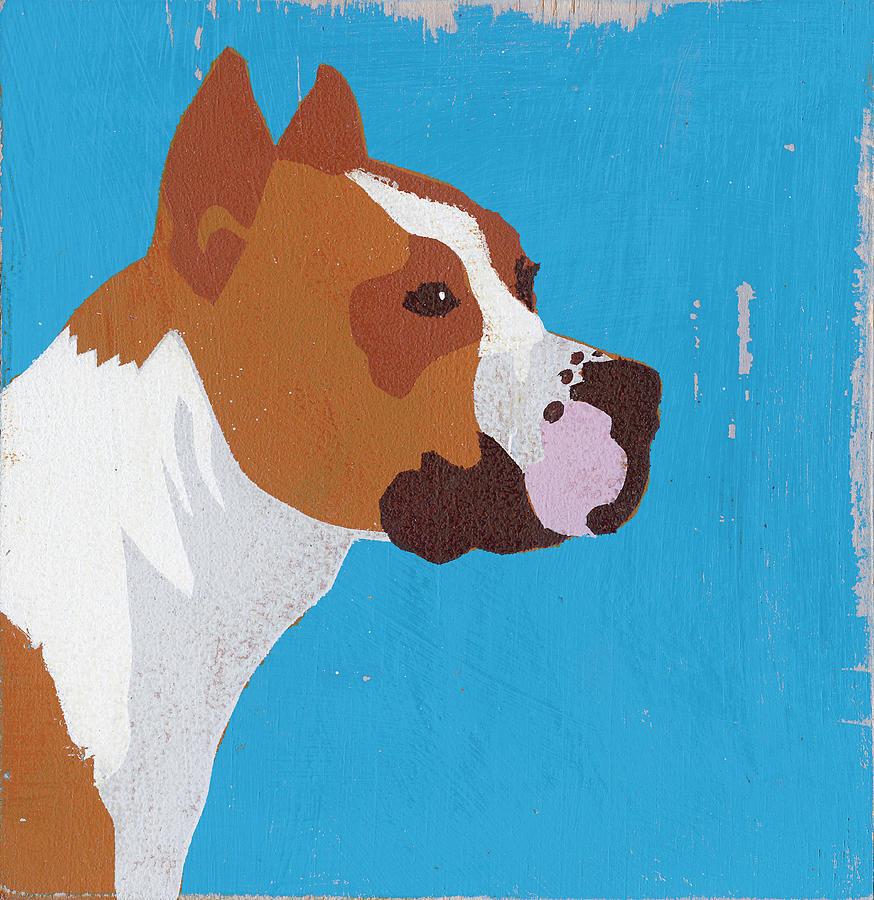 American Pit Bull Painting by Andy Bridge Pixels