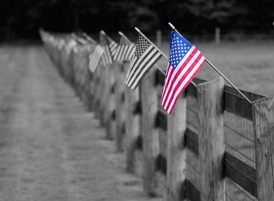 Black And White Photograph - American Pride Select by Living Color Photography Lorraine Lynch