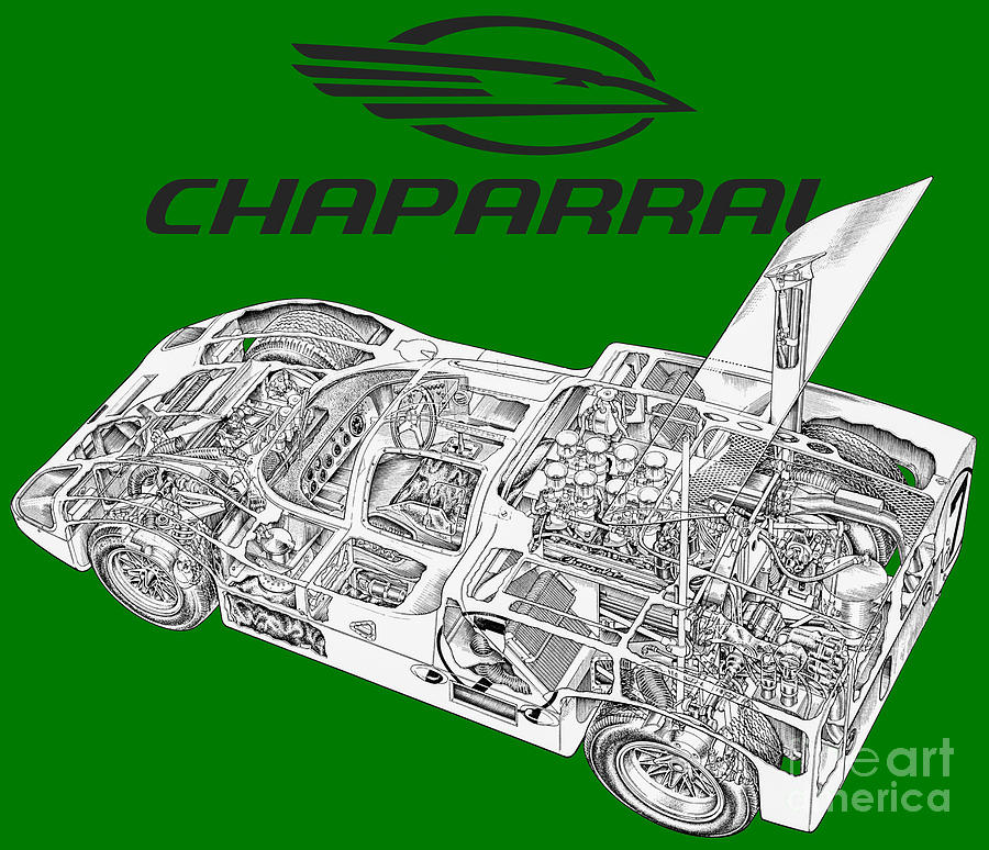 Chaparral 2J Race Car vector drawing