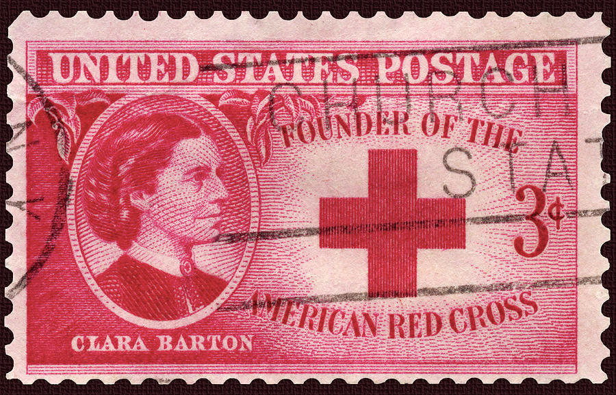 American Red Cross Founder Clara Barton Postage Stamp Photograph by Phil Cardamone