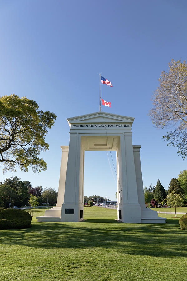 American side of Peace Arch Photograph by Michael Russell