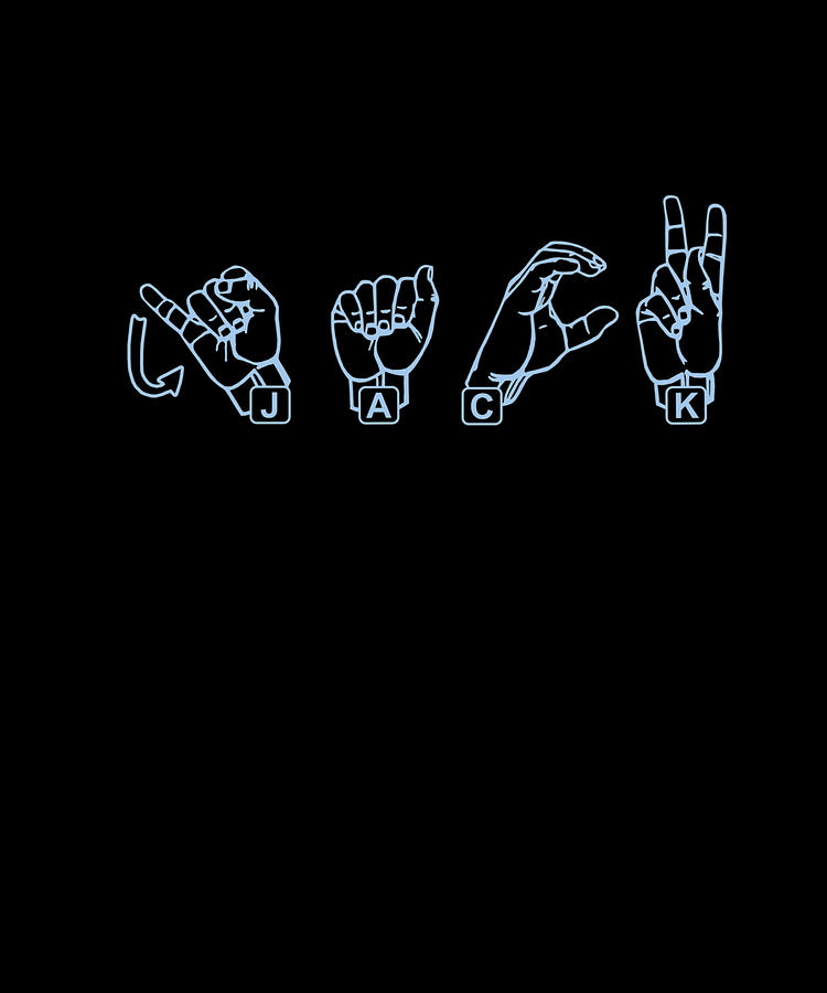 American sign language Jack name gift hand signs by Norman W