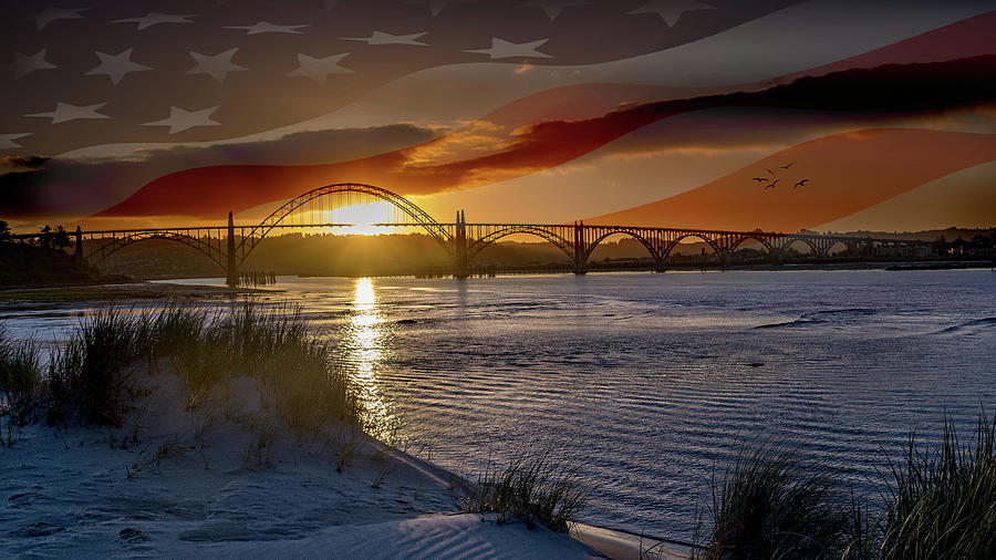 American Skies Bridge Photograph by Bill Posner