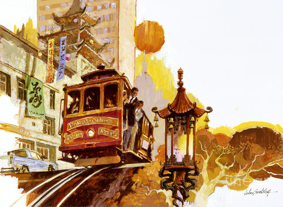 American Streetcars Painting by John Swatsley