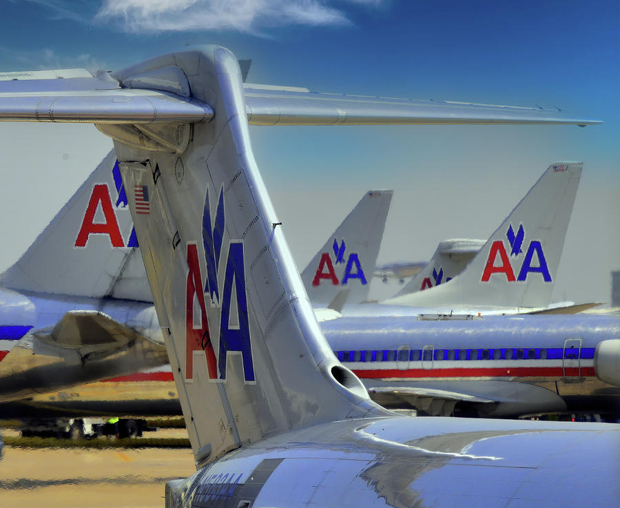 Jet Photograph - American Tails in Dallas by Phil And Karen Rispin