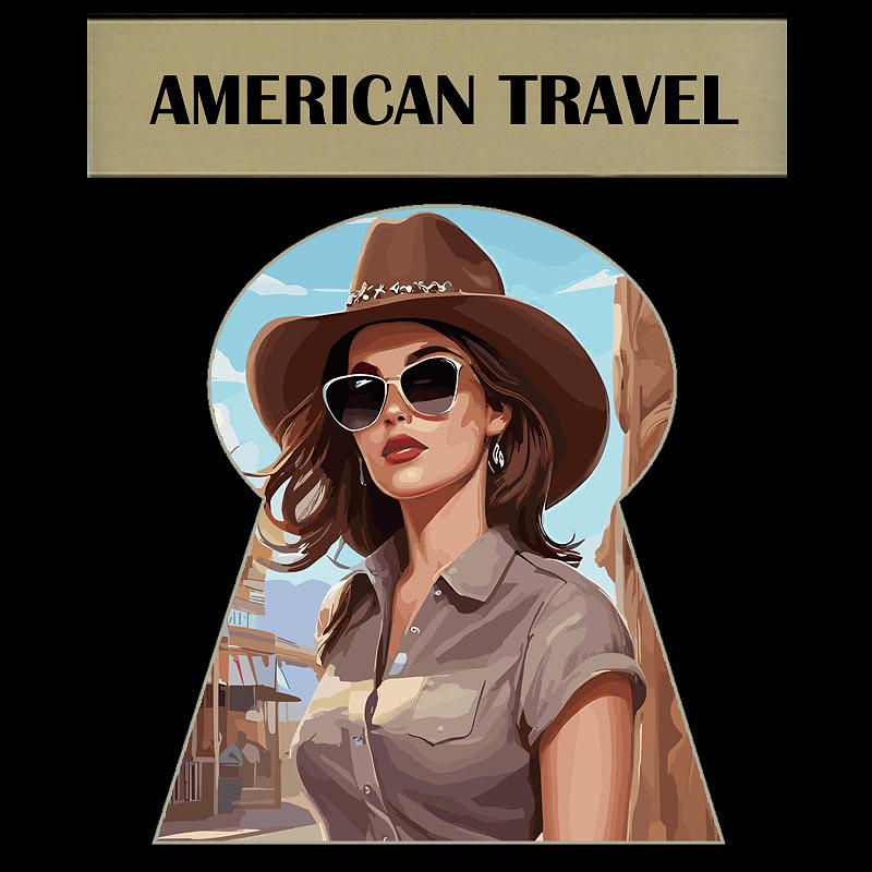 American Travel Logo Digital Art by Long Shot