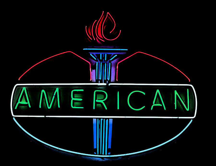 American Vintage Neon Sign Digital Art By Alberto Waizel Fine Art America 