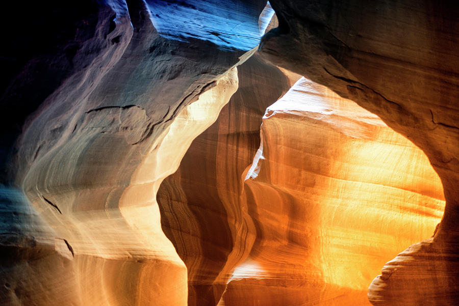 American West - Abstract Shapes Antelope Canyon Photograph by Philippe HUGONNARD