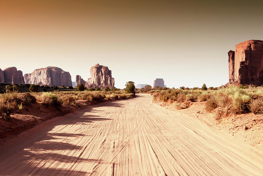 American West - Desert Road Photograph by Philippe HUGONNARD