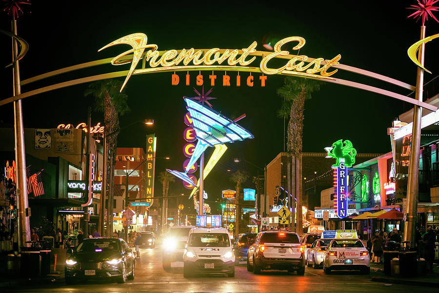 American West - Fremont East District Photograph by Philippe HUGONNARD