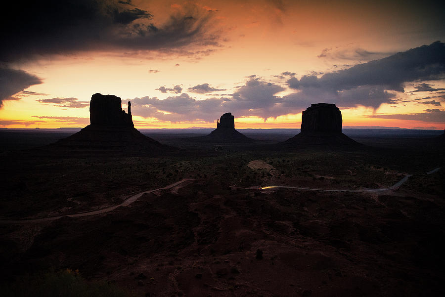 American West - Monument Valley Nighfall Photograph by Philippe HUGONNARD