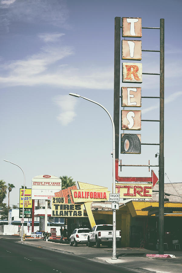 American West - Tires Vegas  Photograph by Philippe HUGONNARD