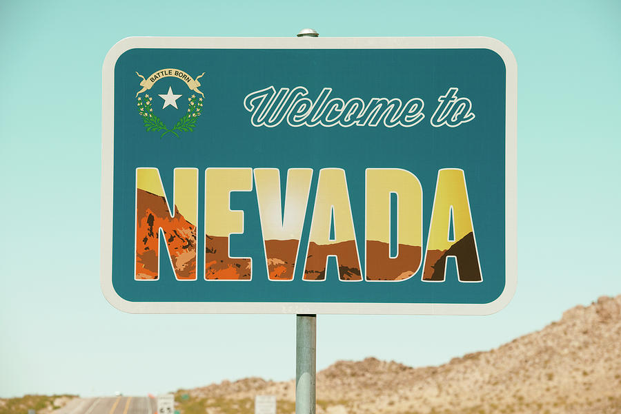 American West - Welcome to Nevada Photograph by Philippe HUGONNARD