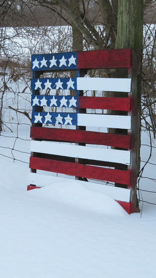 Americana Painted Pallet 2 Photograph by Only A Fine Day - Fine Art America