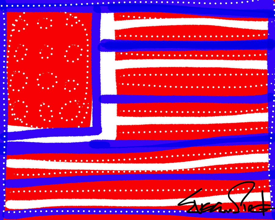 Americana Patriot Digital Art by Susan Fielder