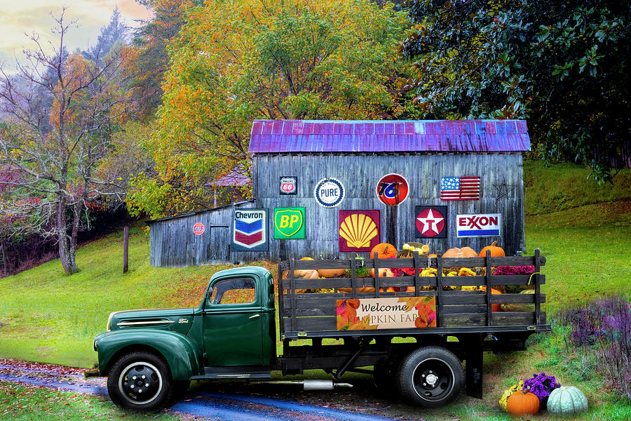 Americana Truck and Barn Photograph by Debra and Dave Vanderlaan