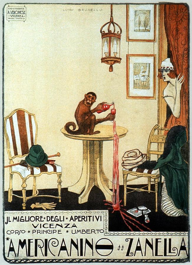 Americanino Zanella - Art Nouveau - Vintage Advertising Poster  Digital Art by Studio Grafiikka