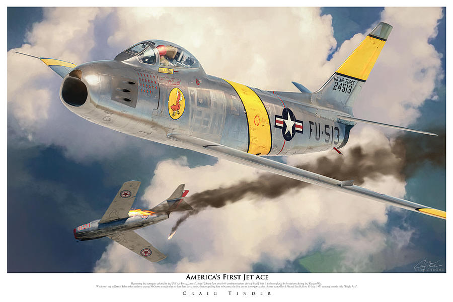 Warbirds Digital Art - Americas First Jet Ace by Craig Tinder