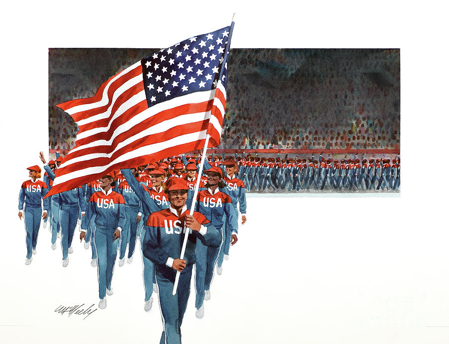 Americas Olympic Team Painting by Tom McNeely