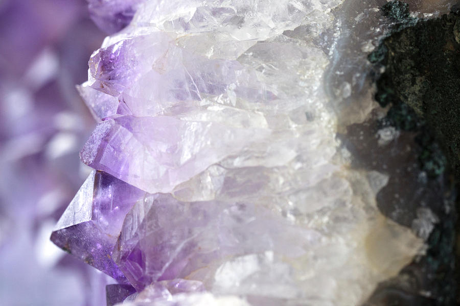 Amethyst  Crystal Side Section Photograph by Iris Richardson