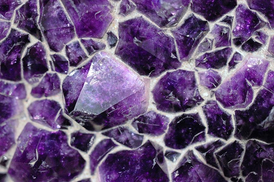 Amethyst Crystal Texture Photograph by Joseph Skompski