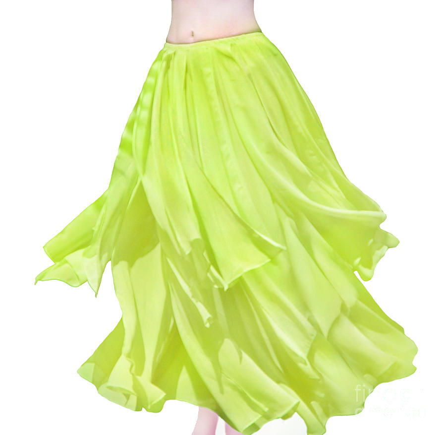 Ameynra classic petal skirt. Lime green Photograph by Sofia Goldberg ...