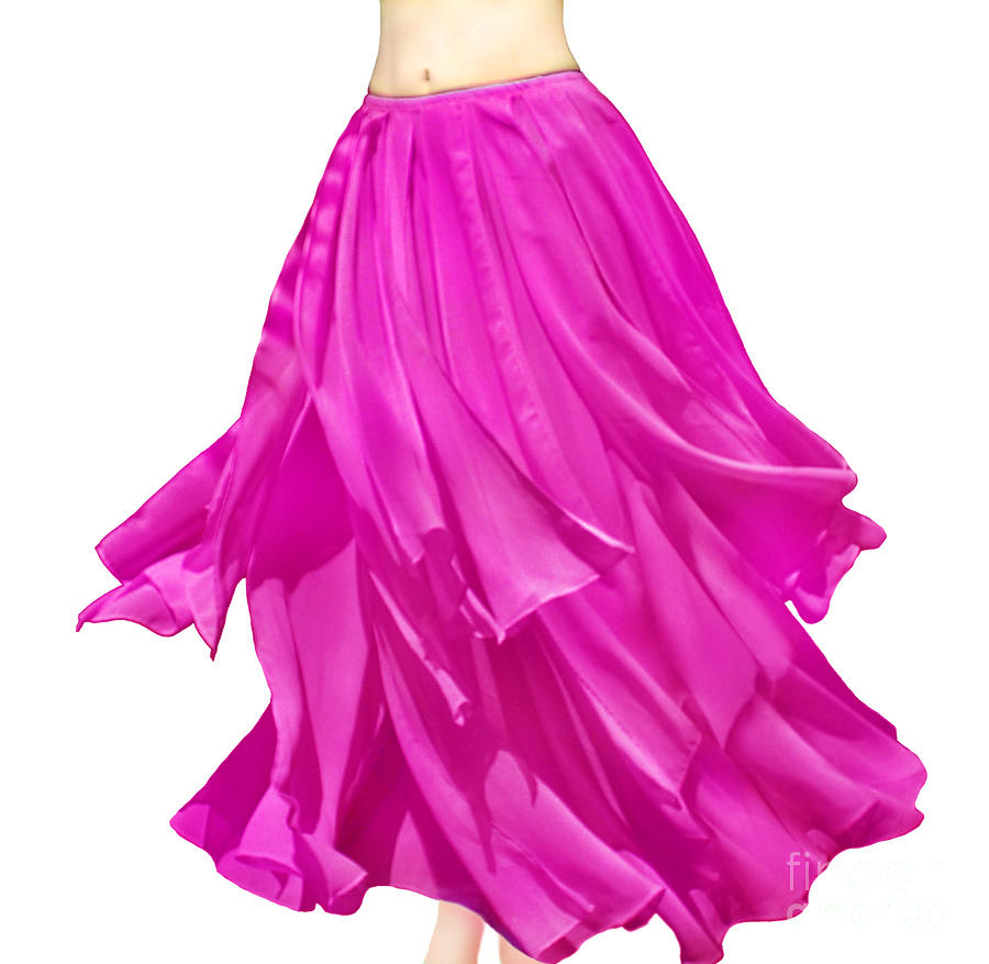 Ameynra classic petal skirt. Neon fuchsia pink Photograph by Sofia ...