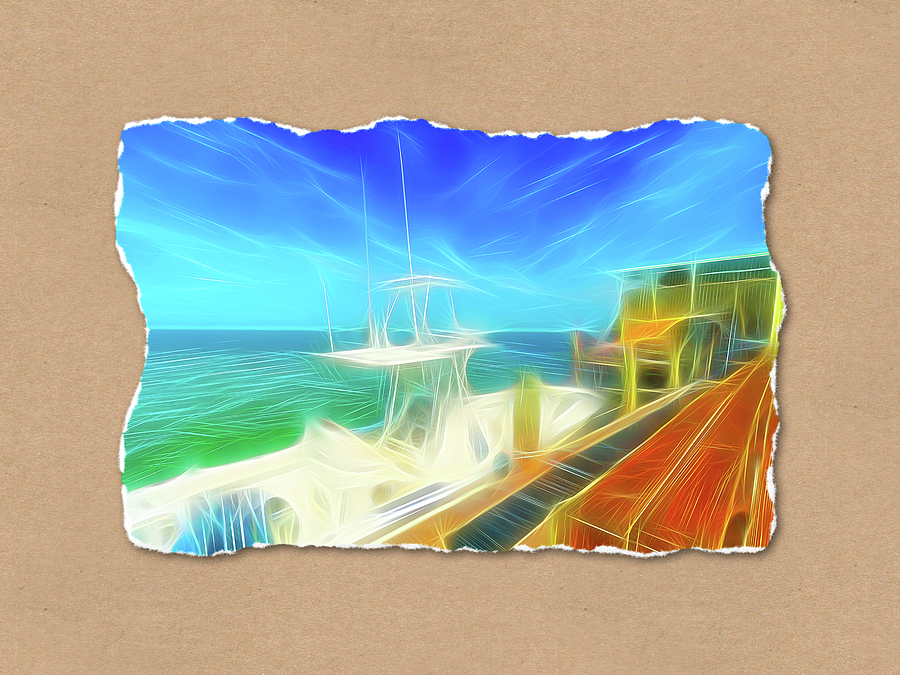 AMI Rod Reel Pier 4696R Mixed Media by Rolf Bertram Fine Art America