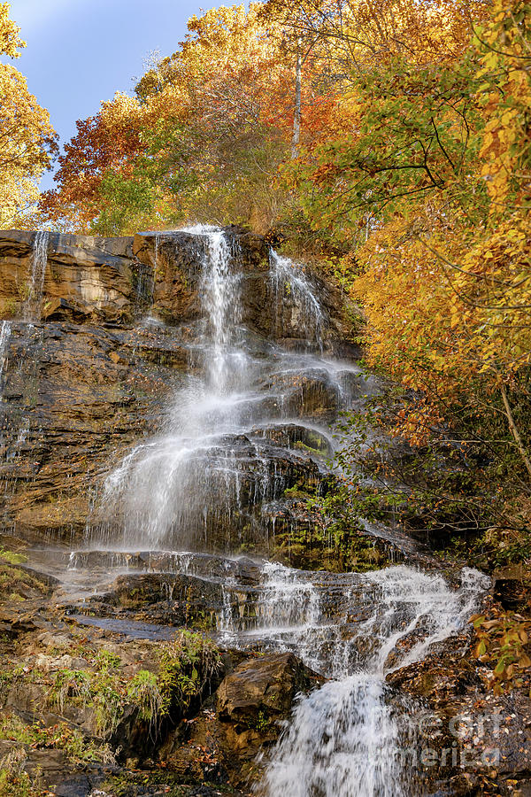 Amicalola Falls in Autumn Colors Photograph by Joan McCool - Fine Art ...