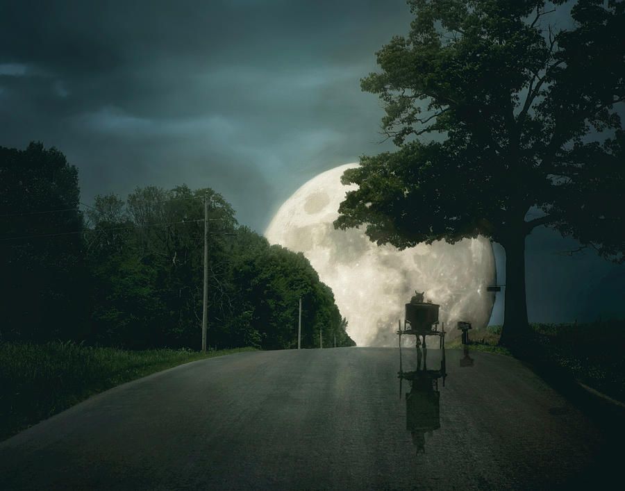 Amish Buggy to the Moon Photograph by Deborah Penland