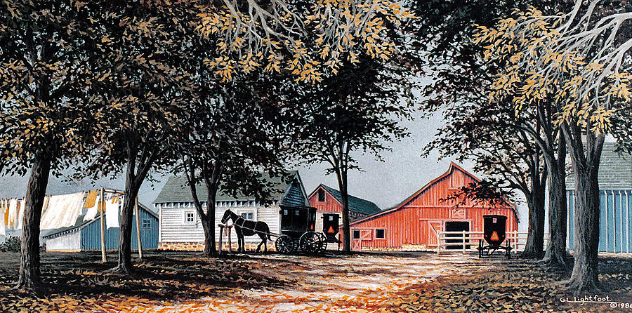 Amish Farm Painting by George Lightfoot