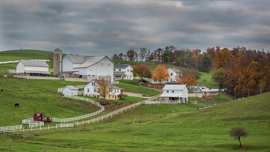 Amish Farm In Fall Photograph By Randy Jacobs