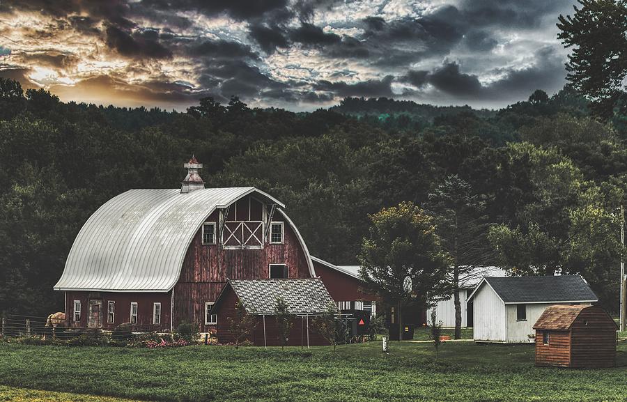 Tree Photograph - Amish Farm Sunrise by Mountain Dreams