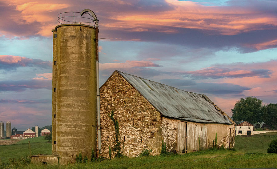 Amish Stone Barn Photograph by Marcy Wielfaert