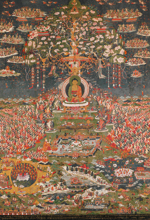 Amitabha, the Buddha of the Western Pure Land Painting by Anonymous Tibetan 17th century