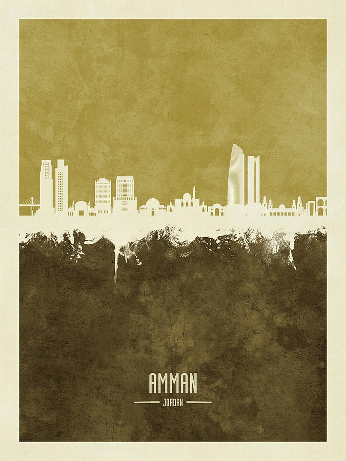 Amman Skyline #13 Digital Art by Michael Tompsett