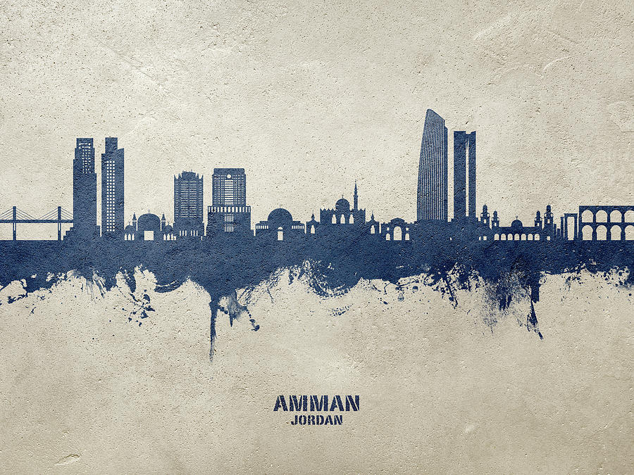 Amman Skyline #93 Digital Art by Michael Tompsett