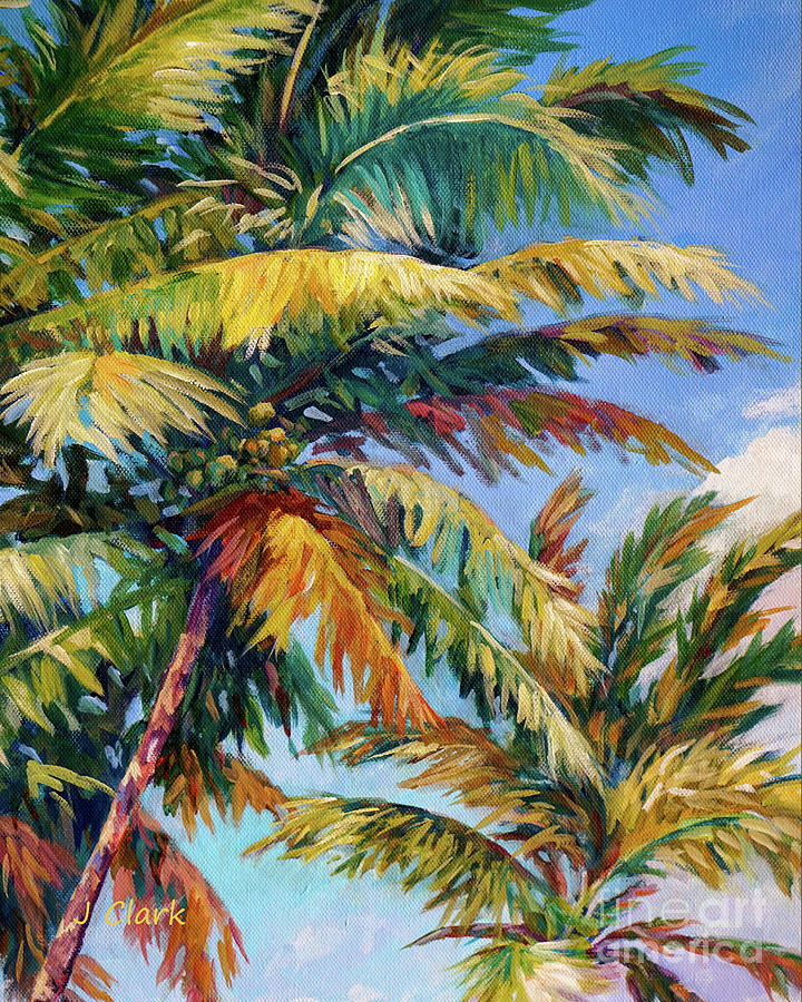 Among The Palms Painting
